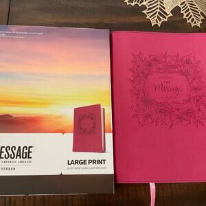 The message large print dusty rose contemporary bible new in box